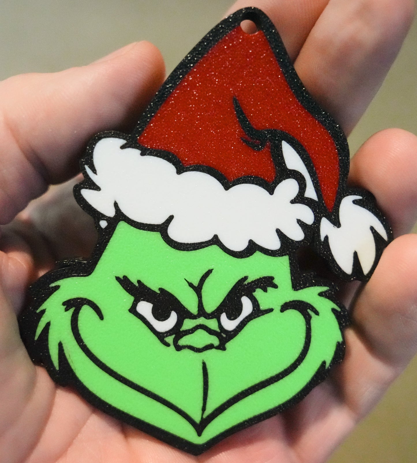 Grinch Christmas Ornament with Option for Personalization