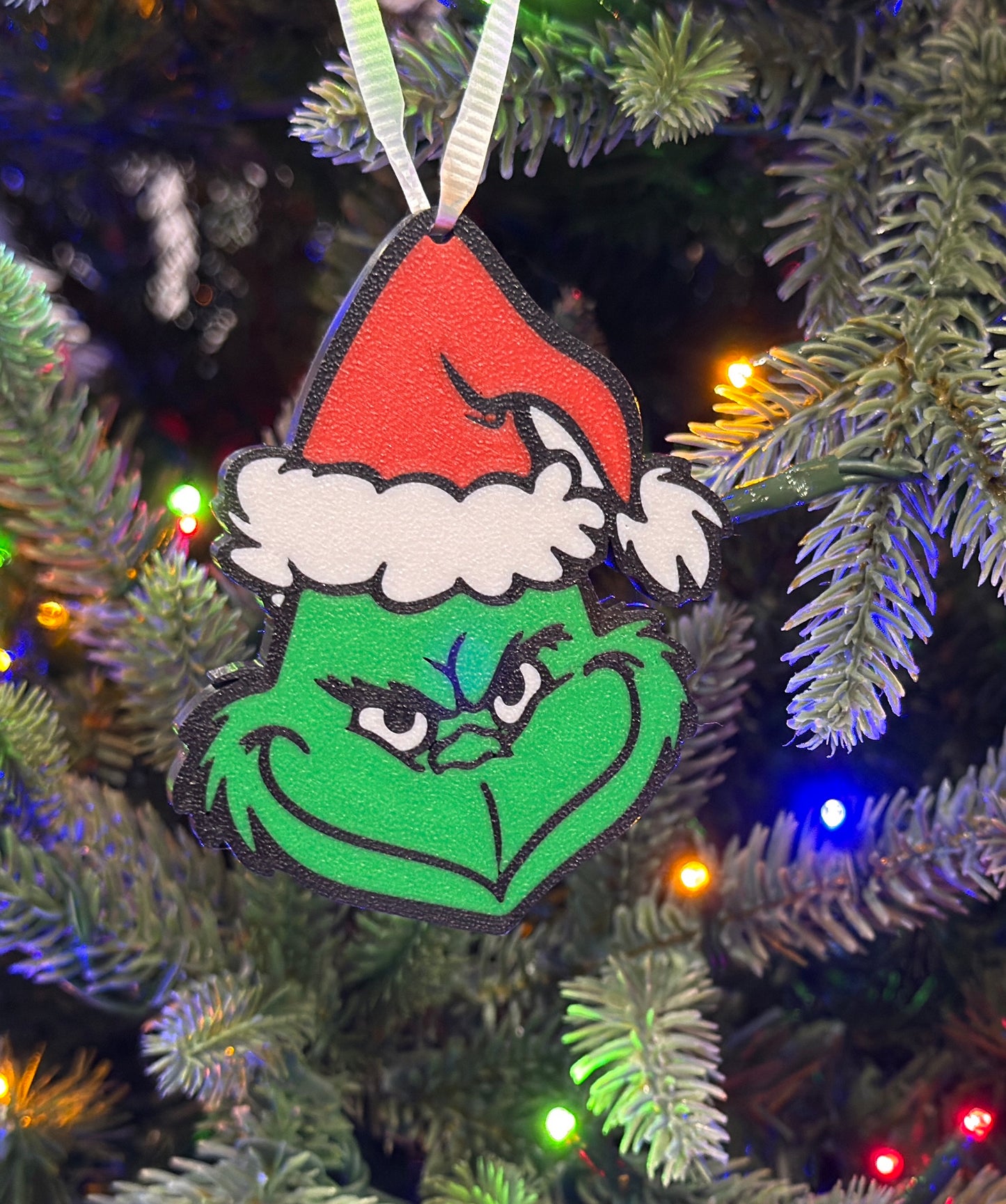 Grinch Christmas Ornament with Option for Personalization
