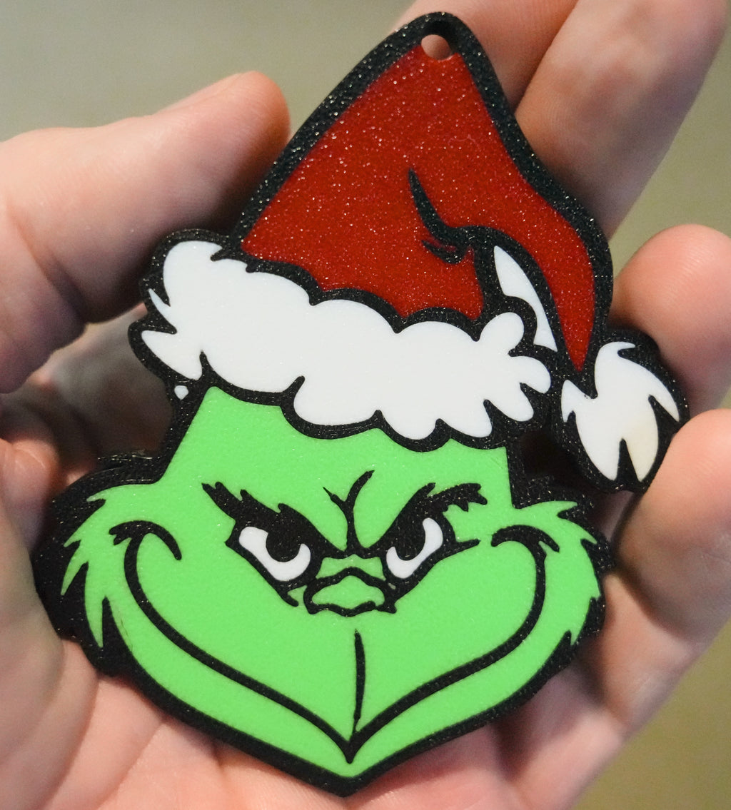 Grinch Christmas Ornament with Option for Personalization