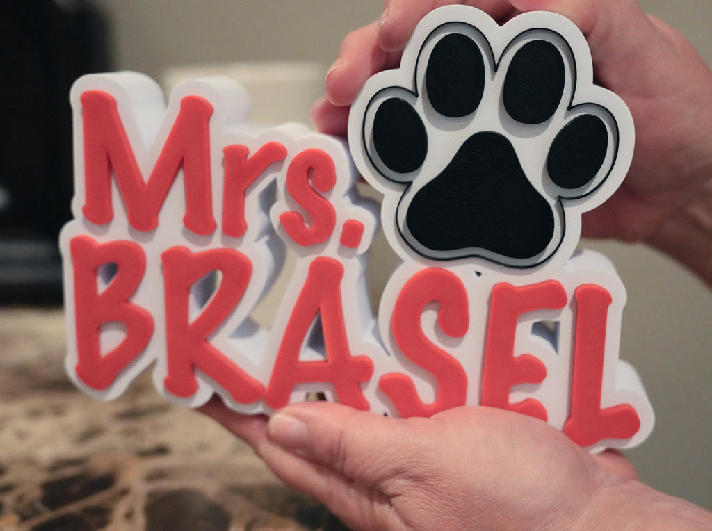 Personalized Desk Nameplate 3D Printed Office Sign Teacher Appreciation Gift Classroom Decor Professional Name Plate Reception Accessory