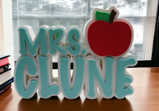 Personalized Desk Nameplate 3D Printed Office Sign Teacher Appreciation Gift Classroom Decor Professional Name Plate Reception Accessory