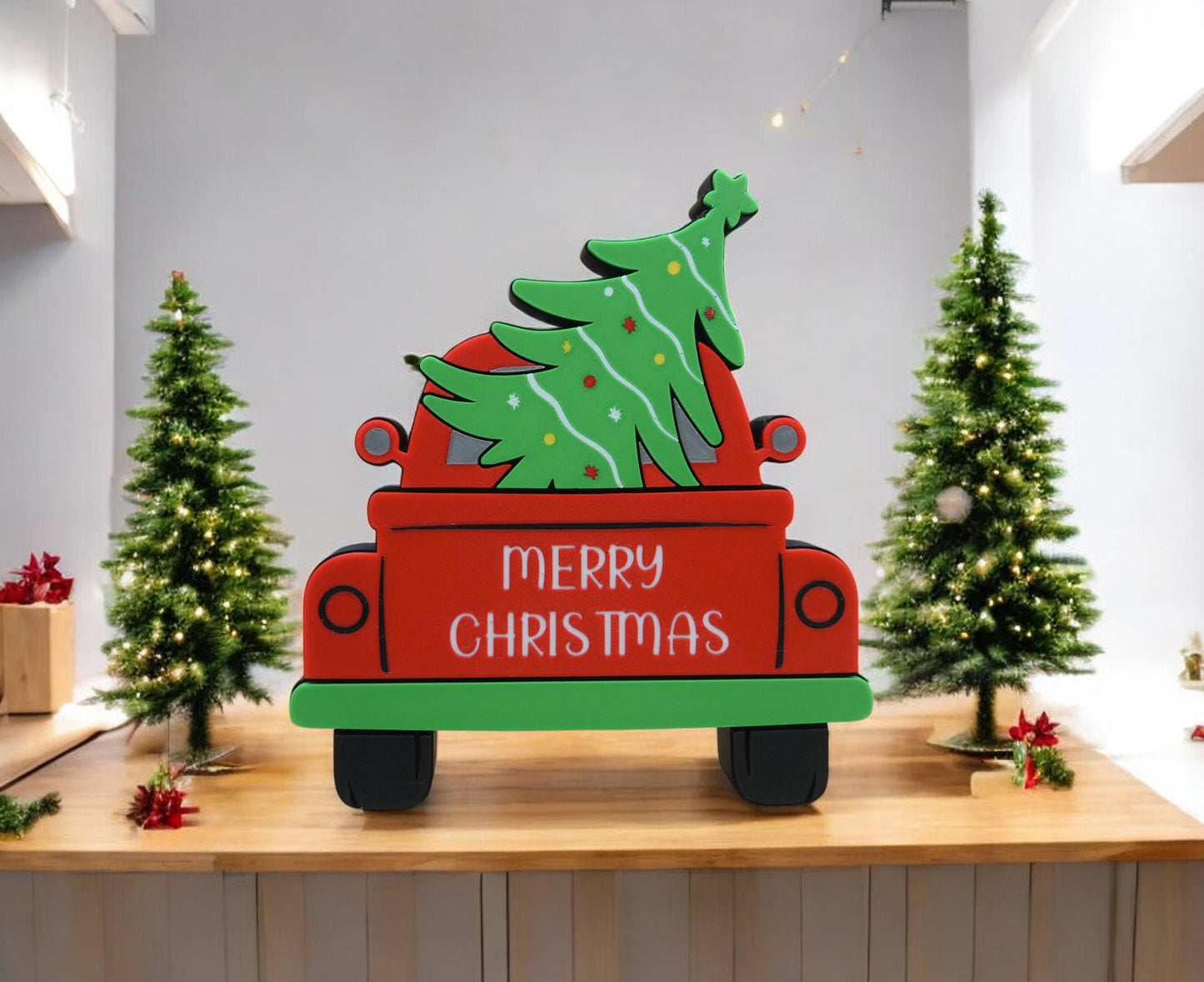 Christmas Decor - Christmas Truck with Custom Name Option