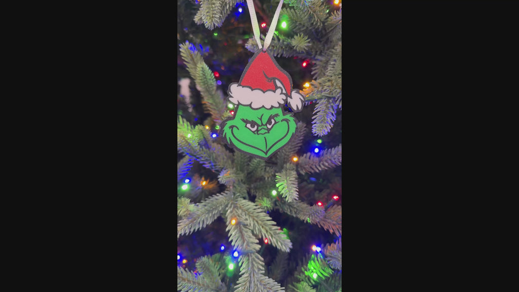 Grinch Christmas Ornament with Option for Personalization